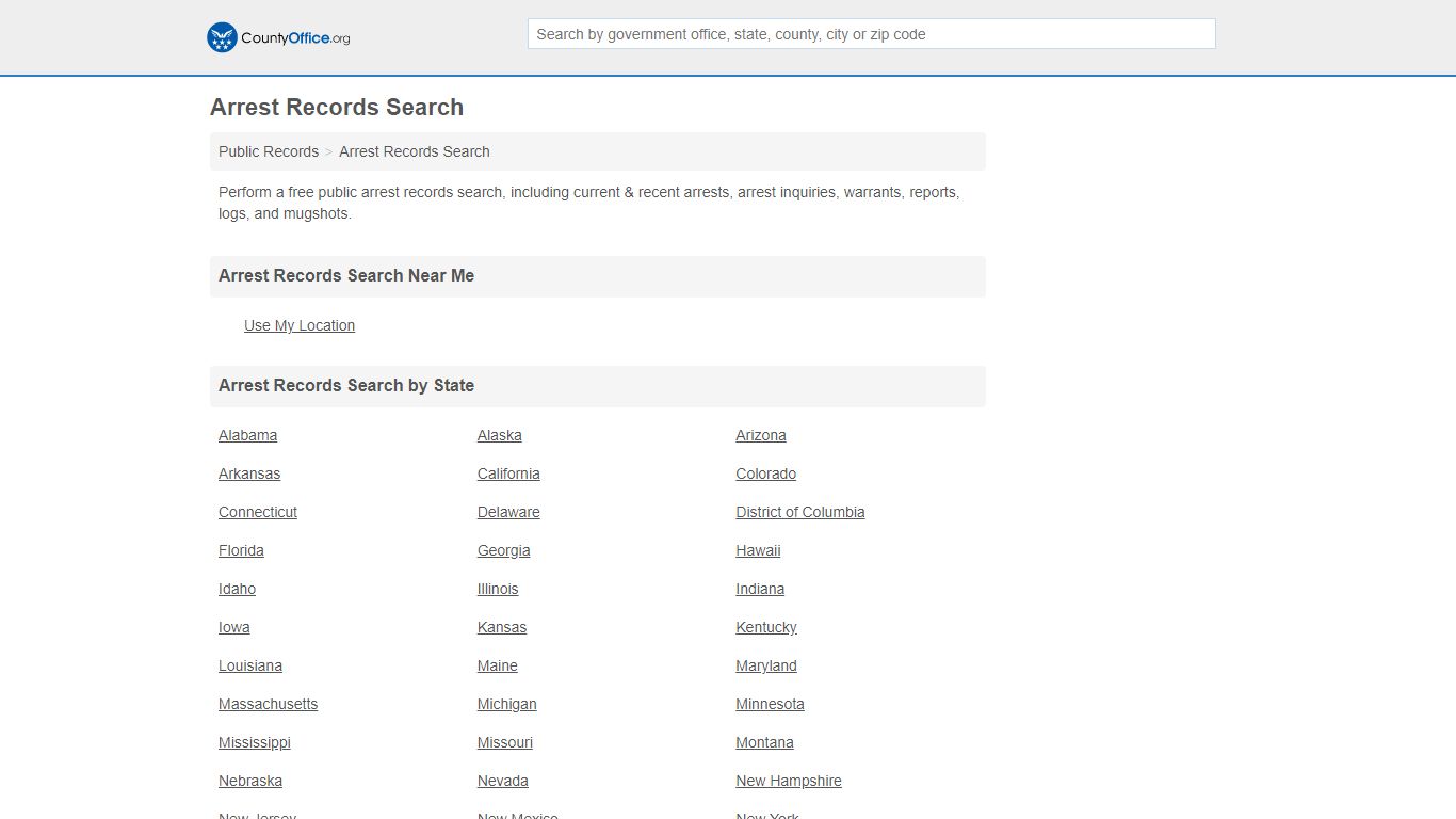 Arrest Records Search (Arrests & Mugshots)